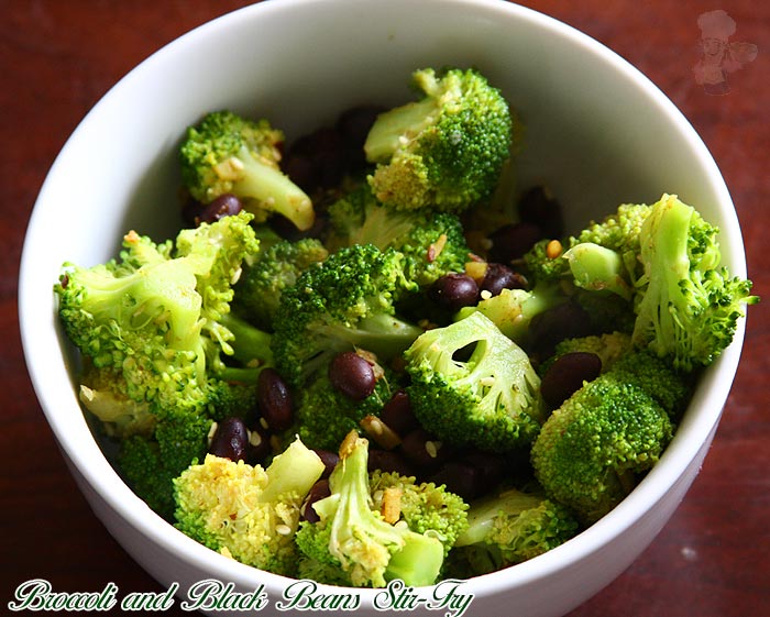 Broccoli Black Beans Stir Fry