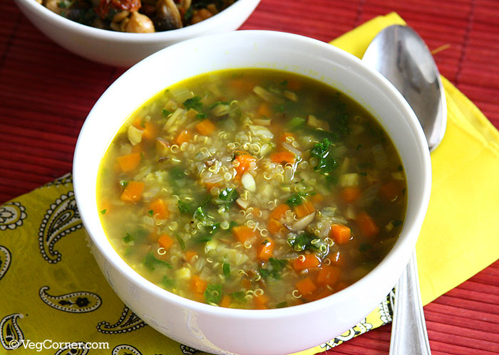 Flu-Fighting Quinoa Garlic Soup