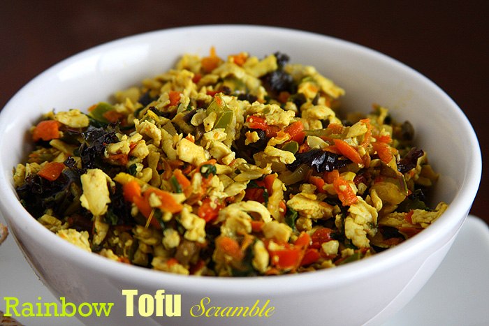 rainbow tofu scramble