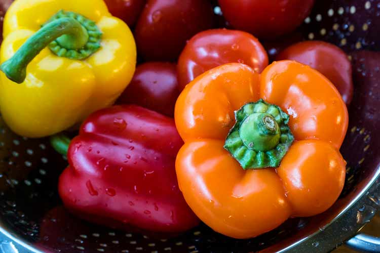 washing vegetables